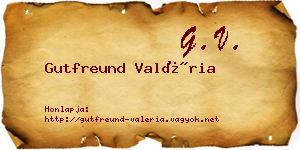 Gutfreund Valéria névjegykártya